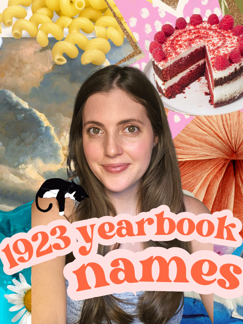 old fashioned baby names in my 1923 Western Illinois State Teacher's College Yearbook #babynameideas #nameconsultant #vintageyearbooks 