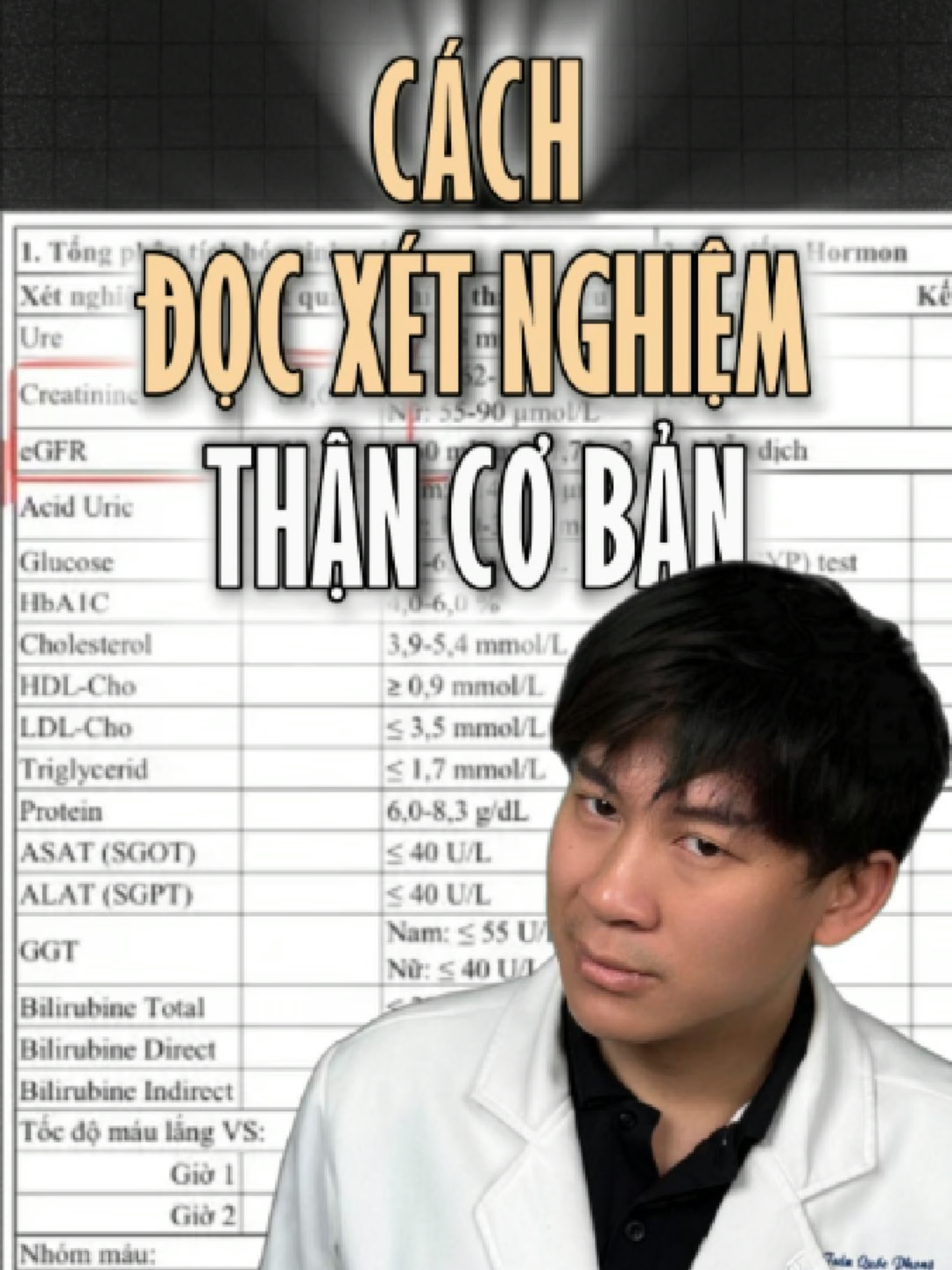 Bác sĩ chia sẻ cách đọc kết quả xét nghiệm thận cơ bản Lưu ý: Video chỉ mang tính cung cấp thông tin và giáo dục sức khỏe, không thể thay thế buổi tư vấn y tế trực tiếp. Vui lòng tham khảo ý kiến bác sĩ trước khi áp dụng. Chúng tôi không chịu trách nhiệm với mọi rủi ro nếu tự ý áp dụng các thông tin được nhắc tới trong video. #saigonmedicine #kienthucsuckhoe #suckhoechomoinguoi #bstranquocphong #thoiquensong #benhthan #tietnieu #bangquang #ungthuthan #suythan #soithan #nangthan #thanyeu #thanunuoc #soinieuquan