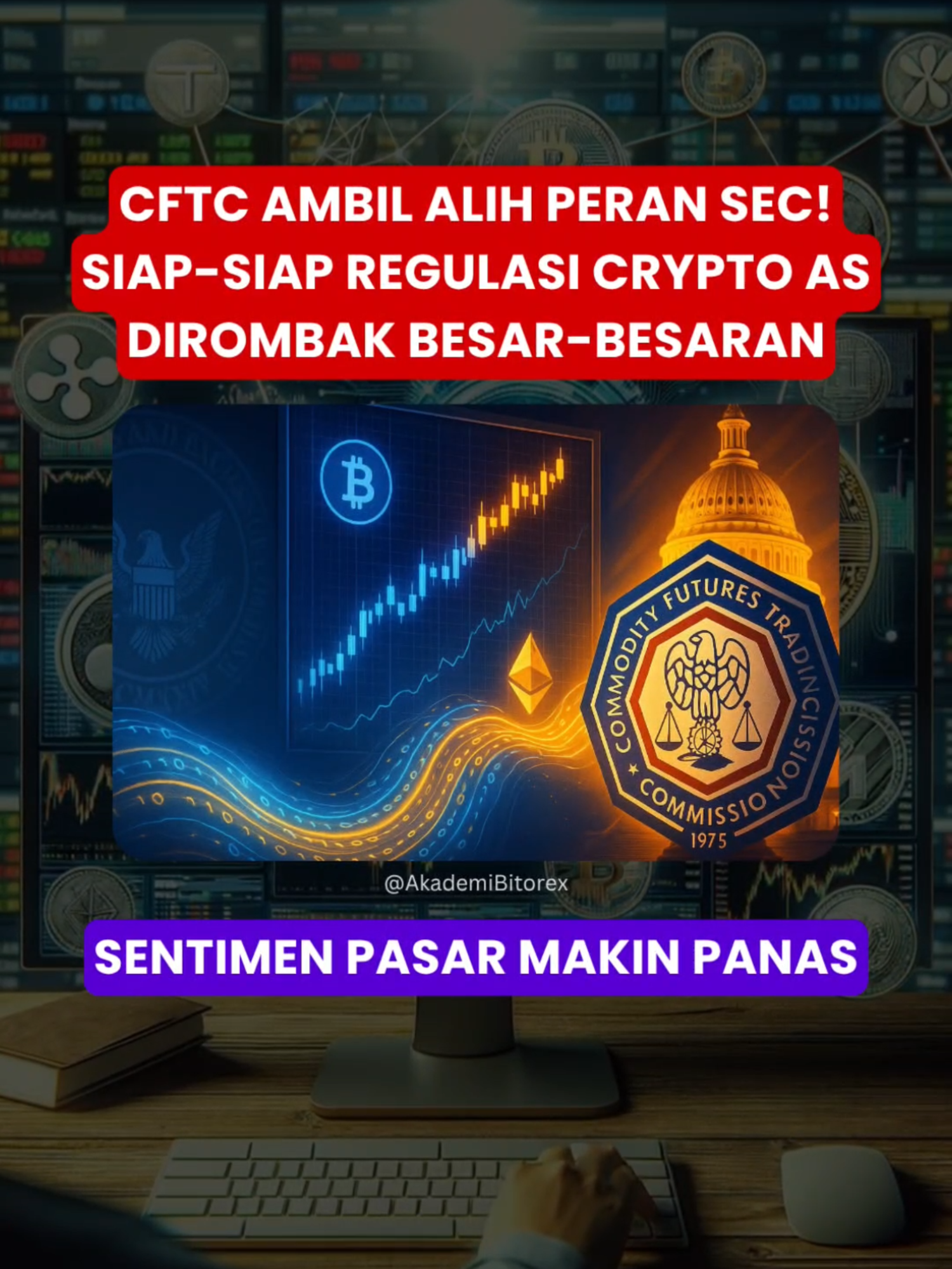 CFTC Ambil Alih Peran SEC!⚡️ Senat AS resmi merilis draf regulasi baru yang bisa mengubah total struktur pengawasan crypto di Amerika 🇺🇸 Dengan CFTC jadi regulator utama, kepastian hukum meningkat dan kepercayaan investor institusional bisa makin kuat 💪📈 Banyak analis menilai, langkah ini bisa jadi awal gelombang modal baru masuk ke pasar crypto — dari Bitcoin hingga Ethereum 💰 Akankah pasar crypto kembali menggeliat pasca kepastian regulasi ini?🤔 ‼️Disclaimer : Postingan ini hanya bertujuan untuk edukasi, Bukan ajakan membeli atau menjual aset ____________ #crypto #bitcoin #ethereum #cftc #sec #regulasicrypto #cryptonews #cryptoindonesia #blockchain #satoshinakamoto #altcoin #cryptomarket #cryptotrading #cryptocurrency #cryptoworld #fyp #fypシ #fypindonesia #AkademiBitorex #AkademiBitorex_Ltd