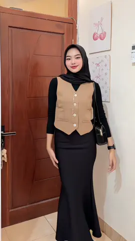 Ootd vest basic 🤎