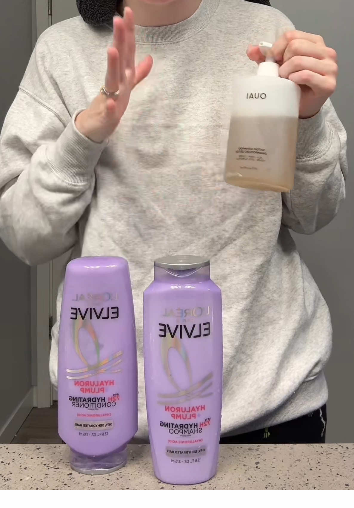 My HOLY GRAILS for my hair!! @THE OUAI @loréal paris usa @TresemmeID @Shark Beauty #mysteryjewlerygirl#hairstyle#haircareroutine#holygrailproducts#hairtok