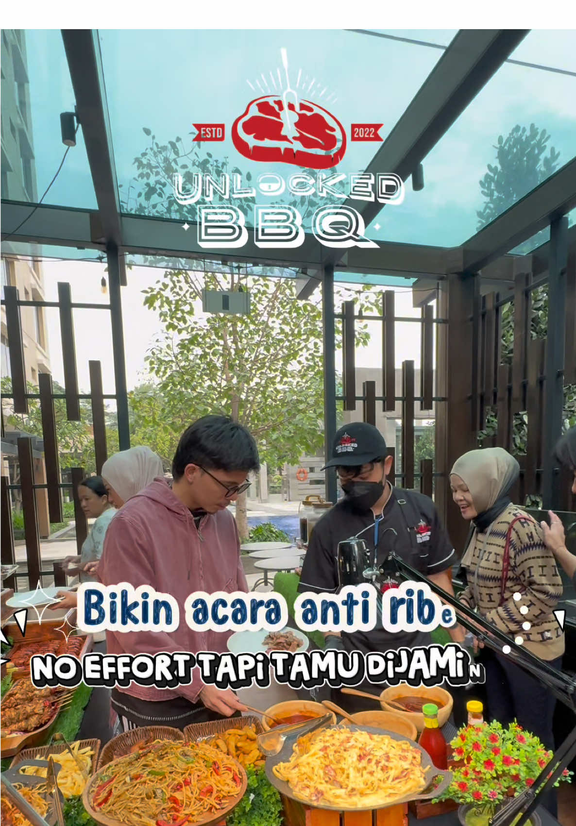 Yang udah pernah nyobain, pasti balik lagi 🔥 Dari artis sampai event besar — semua percaya @unlockedbbq buat urusan BBQ terbaik! ✨ #UnlockedBBQ #cateringbbq #bbqhomeservice #BBQParty #CateringTerpercaya