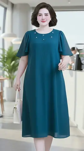 Dáng suông nhẹ, hoa đính ngọc tinh tế – mặc lên vừa sang vừa dịu dàng #dobotrungnien #Thoitrangtrungnien #thoitrangbigsize #MacDepMoiNgay #xuhuong 