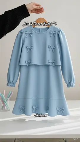 Jubah Dress Budak ᡣ𐭩 Design cute sangat. Siap ada ribbon lagi 🎀 #dresskids #dressbudak #dressanak #bajubudak #dressbudakmurah 
