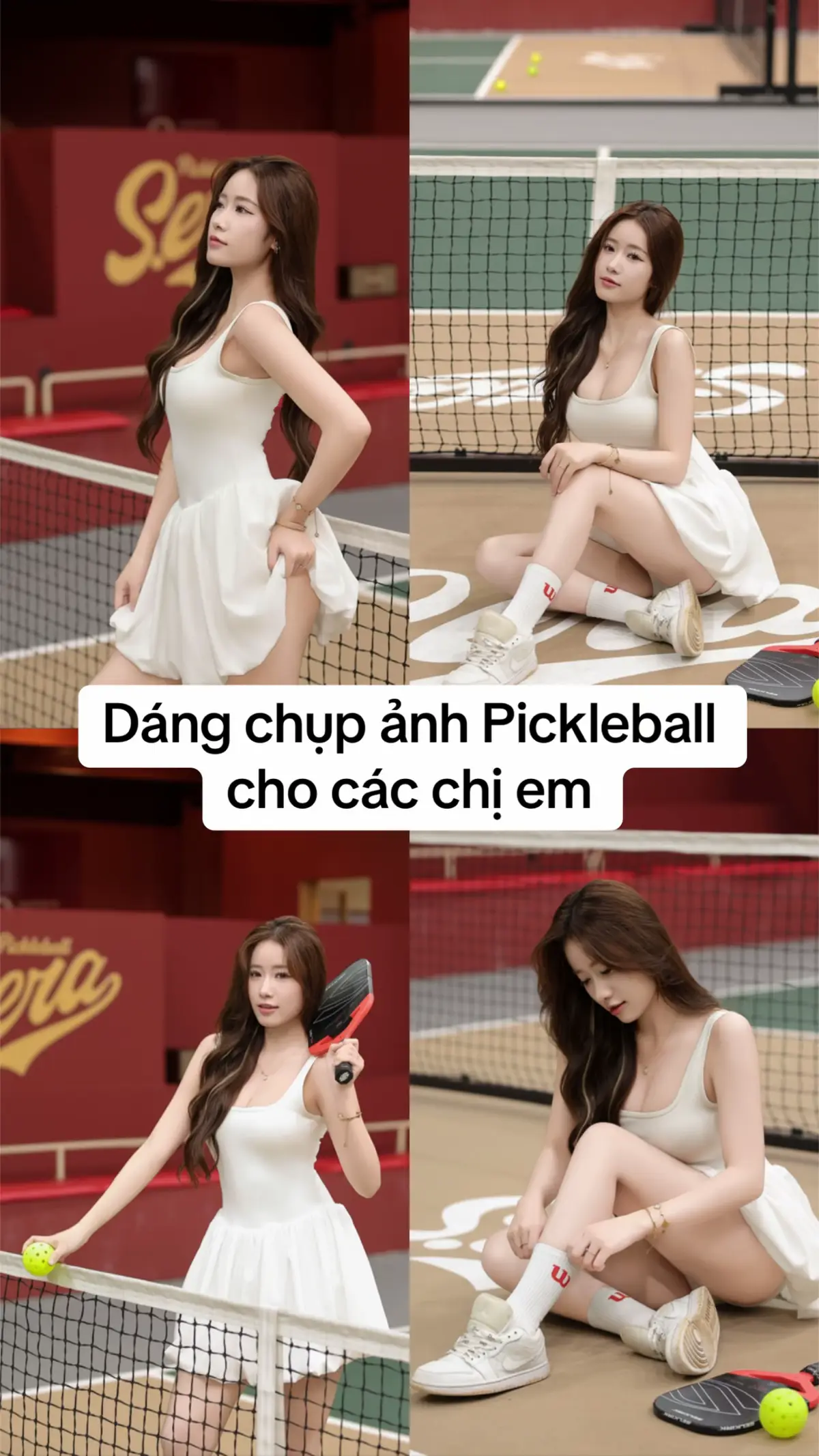 Bộ ảnh do Chú Tài chụp ảnh thực hiện Các chị em tham khảo nhé ! Dáng chụp pickleball cho các chị em #taidalat #chutaichupanh #thochupanhdalat #pickleball 