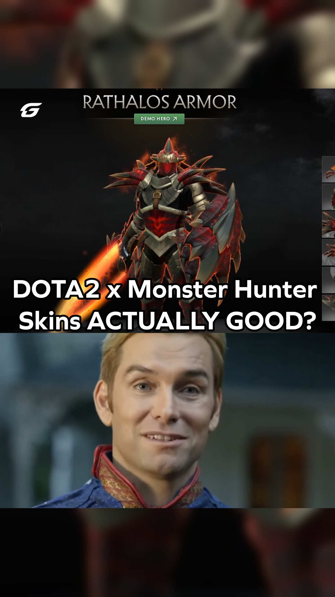 Ranking the new Dota 2 x Monster Hunter collab skins, and TBH we're leaning towards the Dragon Knight Rathalos Armor! Are these cosmetics a COP or DROP?  @Capcom  #Dota2 #Valve #MonsterHunter #MHWilds #Capcom #dota #gaming