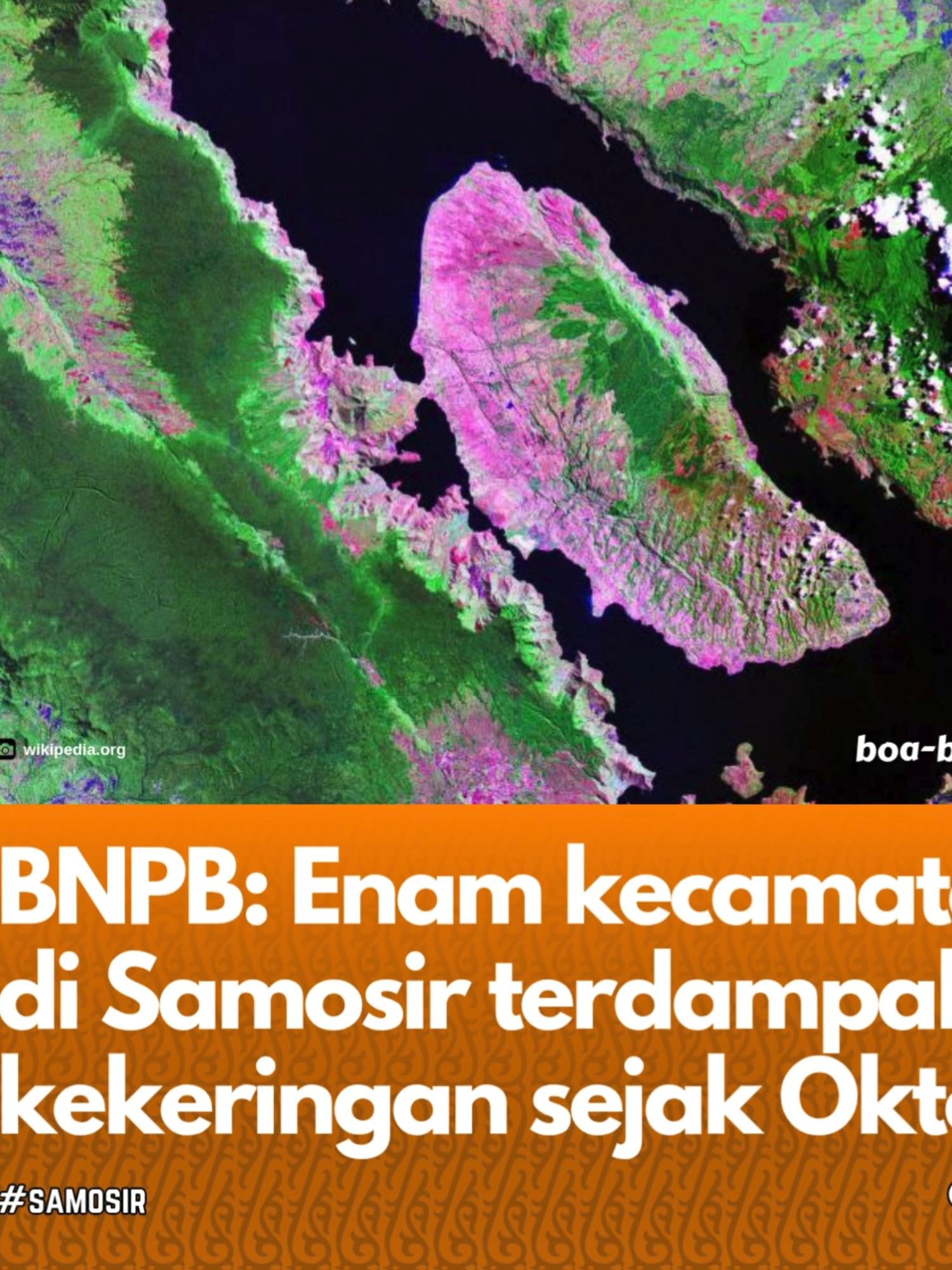 𝐁𝐍𝐏𝐁: 𝐄𝐧𝐚𝐦 𝐤𝐞𝐜𝐚𝐦𝐚𝐭𝐚𝐧 𝐝𝐢 𝐒𝐚𝐦𝐨𝐬𝐢𝐫 𝐭𝐞𝐫𝐝𝐚𝐦𝐩𝐚𝐤 𝐤𝐞𝐤𝐞𝐫𝐢𝐧𝐠𝐚𝐧 𝐬𝐞𝐣𝐚𝐤 𝐎𝐤𝐭𝐨𝐛𝐞𝐫 Badan Nasional Penanggulangan Bencana (BNPB) melaporkan bahwa enam kecamatan di Kabupaten Samosir, Sumatera Utara, mengalami kekeringan sejak Oktober hingga awal November 2025. Kepala Pusat Data, Informasi, dan Komunikasi Kebencanaan BNPB, Abdul Muhari, menjelaskan sebanyak 14 desa dan satu kelurahan terdampak cukup signifikan dengan total 210 kepala keluarga yang mengalami kesulitan air bersih. Kekeringan ini dipicu oleh minimnya curah hujan selama lebih dari satu bulan terakhir, yang menyebabkan penurunan debit air di sumber mata air dan sumur warga. Menurut Abdul, kondisi tersebut berkaitan dengan fenomena atmosfer dan dinamika cuaca lokal yang sebelumnya telah diantisipasi oleh BMKG melalui peringatan dini kekeringan di wilayah Sumatera Utara. Sebagai langkah tanggap darurat, pemerintah melalui BPBD Provinsi Sumatera Utara terus menyalurkan bantuan air bersih ke wilayah terdampak dan memantau kondisi lapangan secara berkala. BNPB juga berkoordinasi dengan aparat desa untuk menyiapkan lokasi penampungan air sementara. Masyarakat diimbau untuk menghemat penggunaan air serta memperbarui informasi cuaca dari BMKG guna mengantisipasi perubahan kondisi iklim di kawasan Samosir. baca selengkapnya di sumber : https://www.antaranews.com/berita/5232421/bnpb-enam-kecamatan-di-samosir-terdampak-kekeringan-sejak-oktober (11/11/2025 12.55) #balige #kotabalige #baligetalk #parBaligeNetwork #viral
