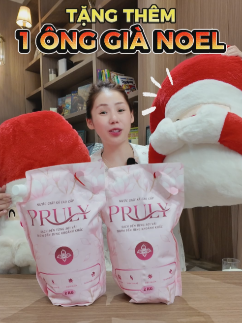 Mua nước giặt thui mà tặng quà cỡ này mọi người ơi #huongly #tiktokshop #review #Pruly#nuocgiatxa #nuocgiat#noel#gaukemchan