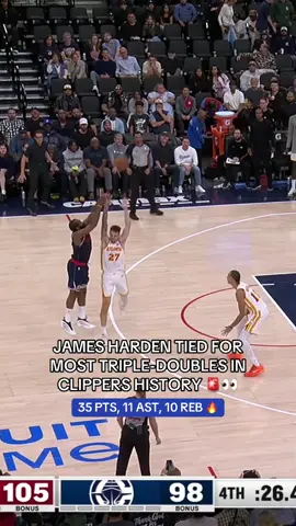 James Harden went off in loss to the Hawks 👀 #NBA #basketball #jamesharden #clippers #fyp 