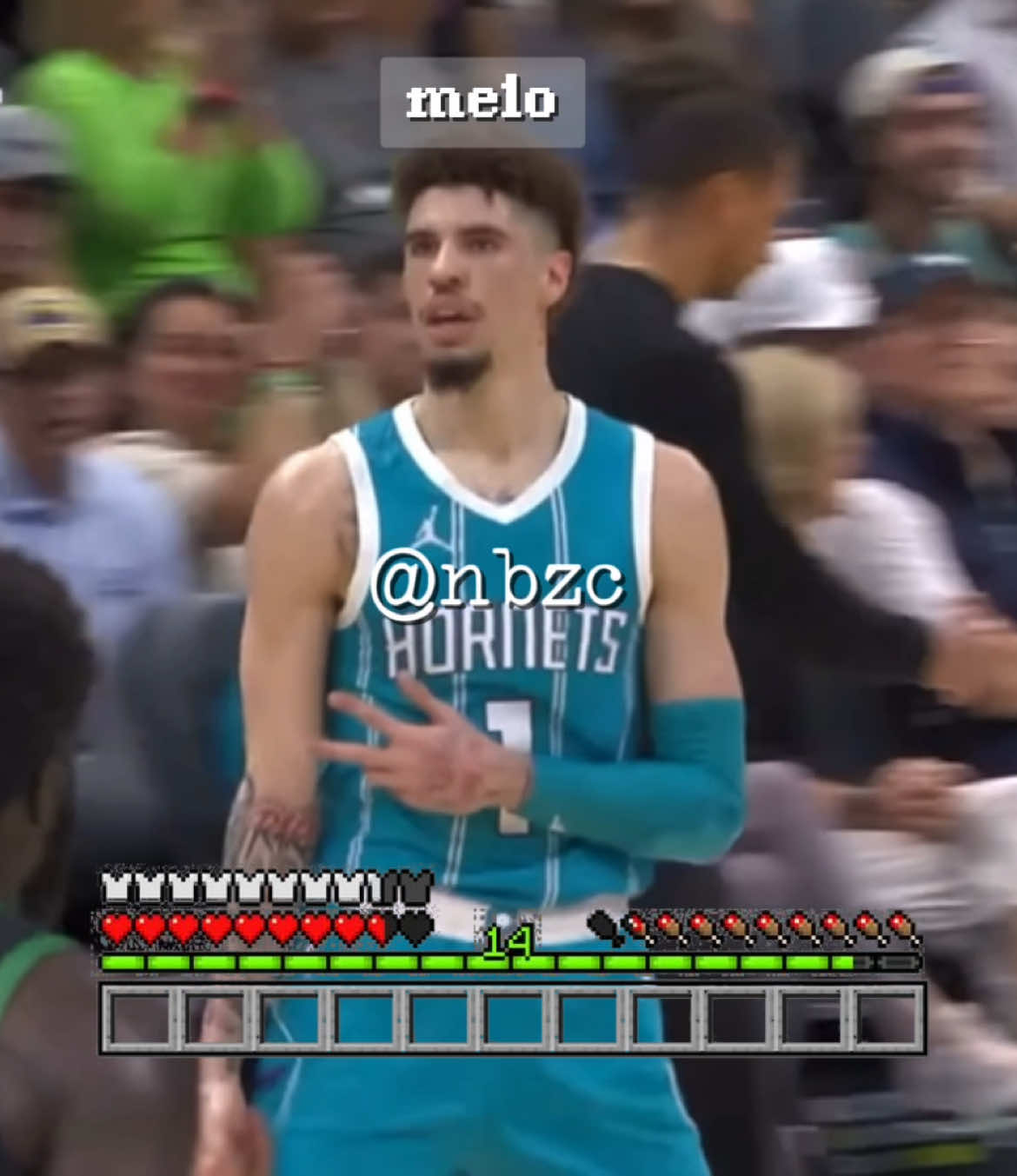 lamelo ball x minecraft | #lameloball #Minecraft #charlottehornets #nbaedit #viral | @Charlotte Hornets |
