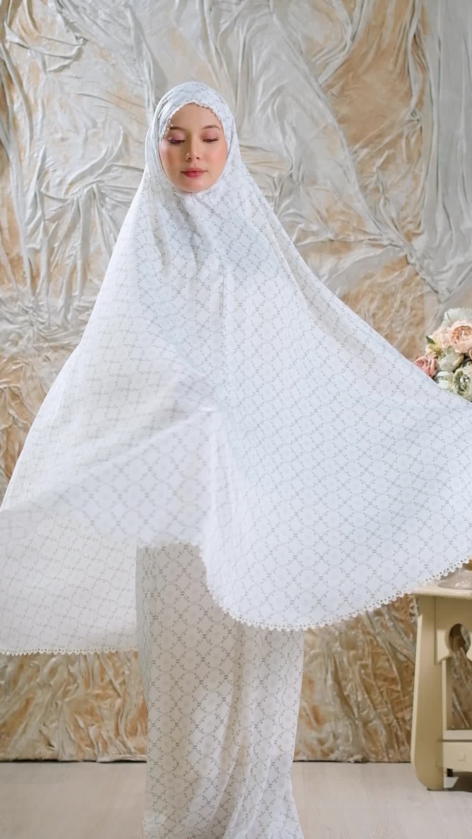 Mukena Dewasa Santorini Silk 3in1 Mewah Ayuna Series #Mukenaterbaru #Mukenasantorinisilk  