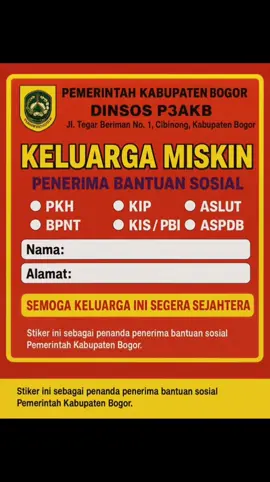 Keluarga penerima bantuan sosial sudah sepatutnya bersedia memasang stiker tanda keluarga miskin. Itu bukan aib, melainkan bentuk kejujuran dan tanggung jawab sosial. Namun, bagi keluarga yang sudah memiliki aset, penghasilan tetap, atau hidup berkecukupan—mari bercermin. Janganlah mengambil hak mereka yang benar-benar membutuhkan. Terlebih kepada para pejabat dan pihak yang berwenang dalam penyaluran dana bantuan, sadarlah. Setiap rupiah yang diselewengkan adalah tangisan rakyat kecil yang lapar, dan setiap bentuk keserakahan akan berbalik menjadi beban moral yang berat. Bansos bukan ladang keuntungan, melainkan amanah untuk menegakkan keadilan sosial. Sudah saatnya nurani berbicara lebih keras dari kepentingan pribadi #BansosUntukYangBerhak  #KeadilanUntukRakyat #BantuBukanAmbil #PejabatBerhatiNurani   