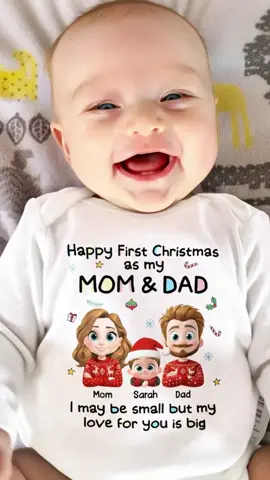A baby’s first Christmas deserves a onesie that says it all 🎄👶 #FirstChristmas #PersonalizedOnesie #BabyGift #recv1yUuk9j1ik
