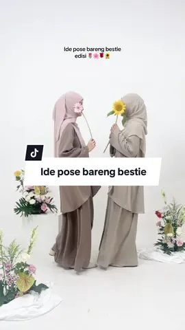 Jangan lupa di remake, bikin foto lucu ala pinterest sambil pegang bunga🌷 #idepose #ootdhijab #jamisesyari 