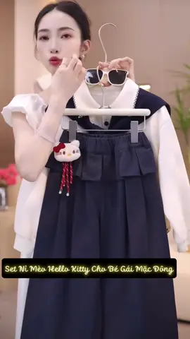 Hello Kitty - Set Bộ Nỉ Hai Da #xuhuong #Tiemcuabeo #quanaotreem #bonichobe #quanaothudongchobe 