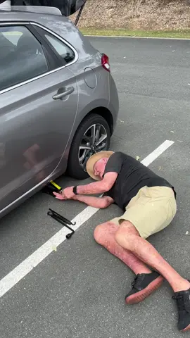 Flat tyre at work? No problem, Dave to the rescue 🥰🥰 #notallheroeswearcapes #dave #fyp