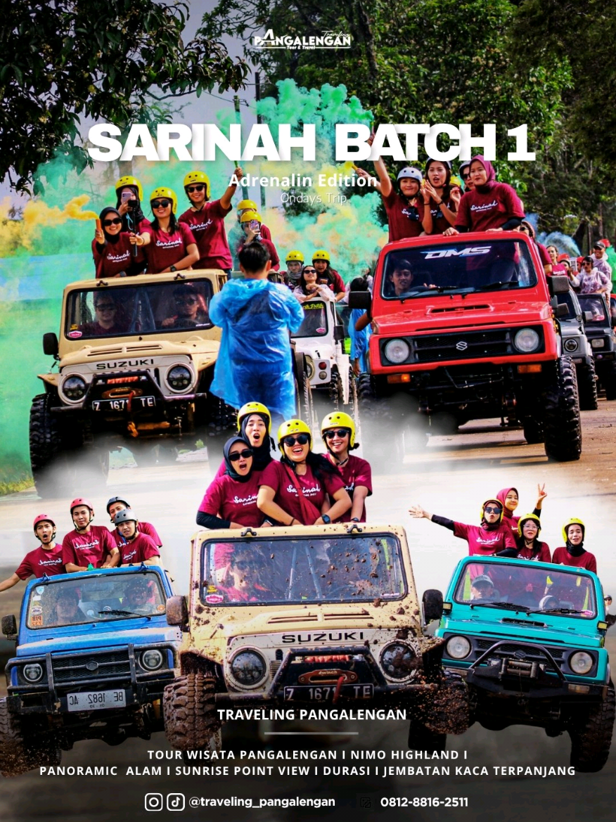 𝗝𝗘𝗘𝗣 𝗦𝗔𝗥𝗜𝗡𝗔𝗛 𝗝𝗔𝗞𝗔𝗥𝗧𝗔 𝗕𝗔𝗧𝗖𝗛 𝟭🔥 . “Debu boleh nempel, tapi semangat kalian gak luntur! 😂🔥 Thanks buat tim super solid yang udah bikin Jeep Gathering hari ini jadi spektakuler! Gas terus, jangan kasih kendor! 🚙💨 Terimakasih Perushaan Hebat.. . Di balik acara yang sukses, ada kerja keras, doa, dan dedikasi kalian semua. Big Thanks 𝙬𝙚 𝙖𝙧𝙚 𝙨𝙪𝙥𝙚𝙧 𝙩𝙚𝙖𝙢 𝙣𝙤𝙩 𝙨𝙪𝙥𝙚𝙧𝙢𝙖𝙣 Production : @traveling_pangalengan Shoot Video by : @hilmi07__ @detranputra_ @im_firmansyahhh @gani_anggara @arrwgn Edit & Sfx : @gani_anggara Photo : @im_firmansyahhh 📆 Buka setiap hari 🕒 Open : 08.00 – 17.00 📲 Reservasi & Info: 𝟬𝟴𝟭𝟮-𝟴𝟴𝟭𝟲-𝟮𝟱𝟭𝟭 ➖➖➖➖➖➖➖➖➖➖ PT. TRAVELING PANGALENGAN Expert | Outbond & Tour Wisata ➖➖➖➖➖➖➖➖➖➖ #pangalengan #wisata #offroadjimnypangalengan #bandung #offroad # 