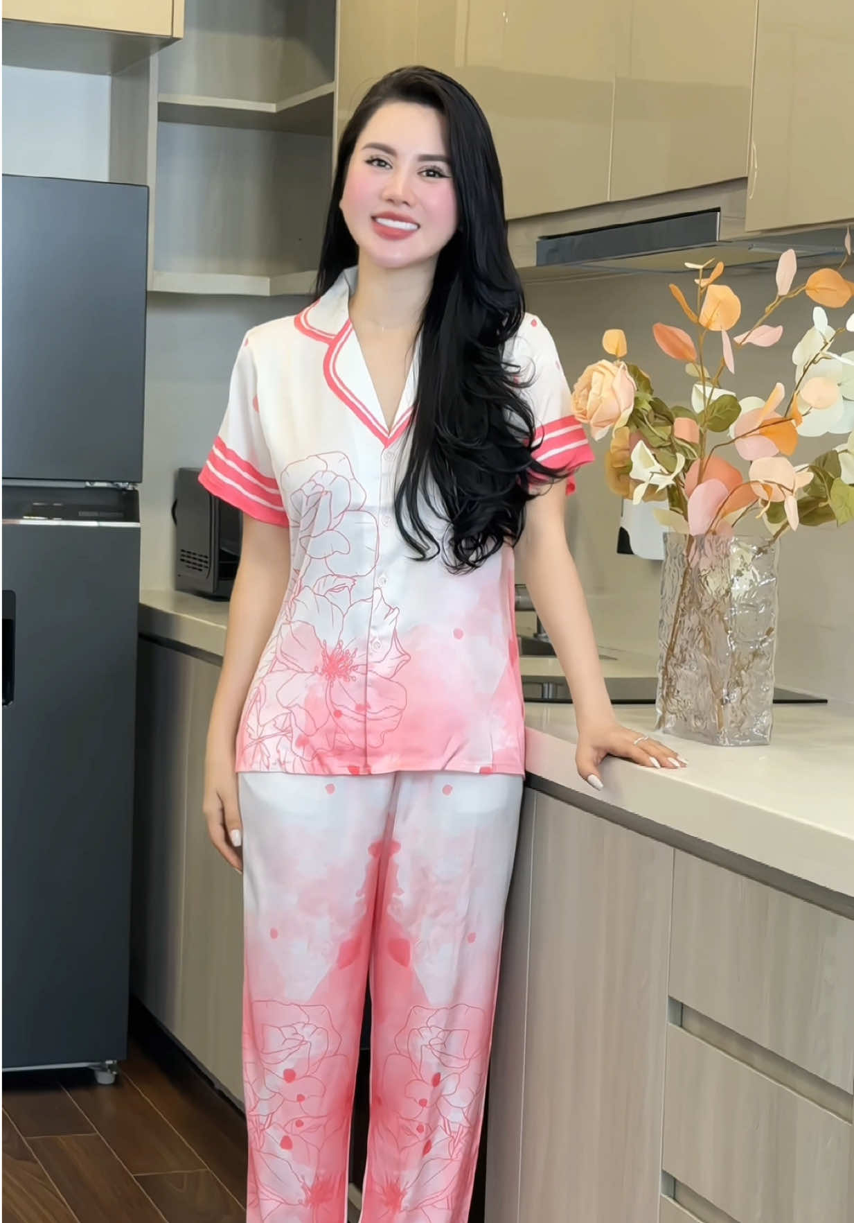 Set lụa latin hoạ tiết nhẹ nhàng #viral #quynhchana 