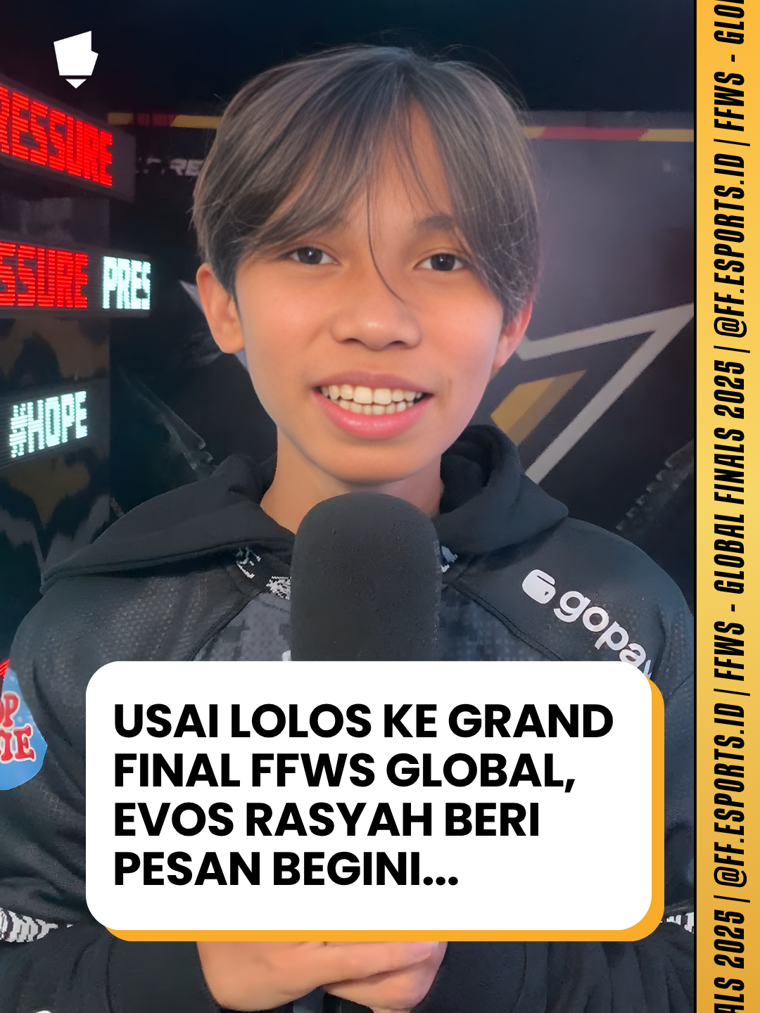 Pernyataan berani dari @rasyahrasyid pada Knockout Stage Week 2 FFWS Global Finals menjadi sorotan utama, ia menantang para pesaing dengan ucapan, 