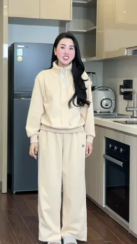 Set nỉ áo kéo khoá, thêu chữ #viral #quynhchana 