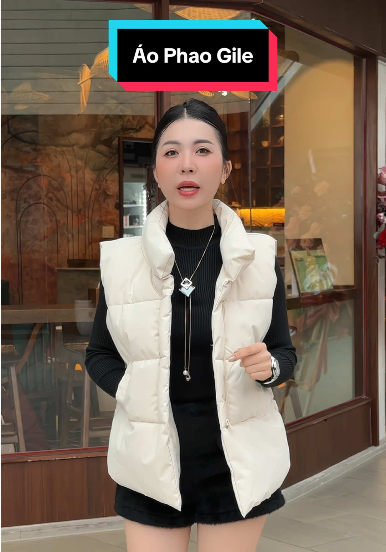 Set áo phao gile rẻ lại đẹp sang. #aophao #aophaogile #giangsangchanhh #aogile 