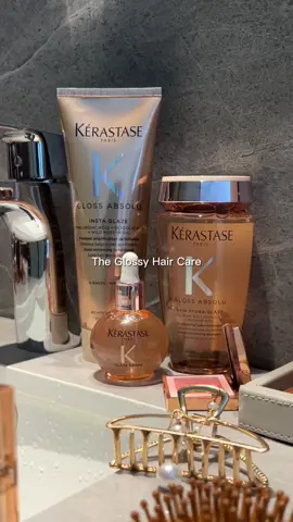 The Glossy Hair Care Shine. Smoothness. Strength all in one ritual 💖Discover the brilliance of Gloss Absolu.  #KerastaseID
