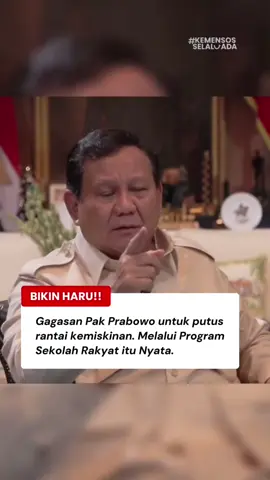 Gagasan Pak Prabowo untuk putuskan rantai kemiskinan, melalui program Sekolah Rakyat. . . #beritaviral #beritaterkini #beritatiktok #indonesia #prabowo #sekolahrakyat #fyp  #fyppppppppppppppppppppppp