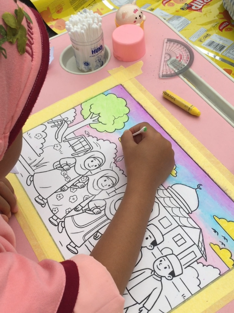 Modal cottonbud 😁 #coloring #mewarnai #lombamewarnai 