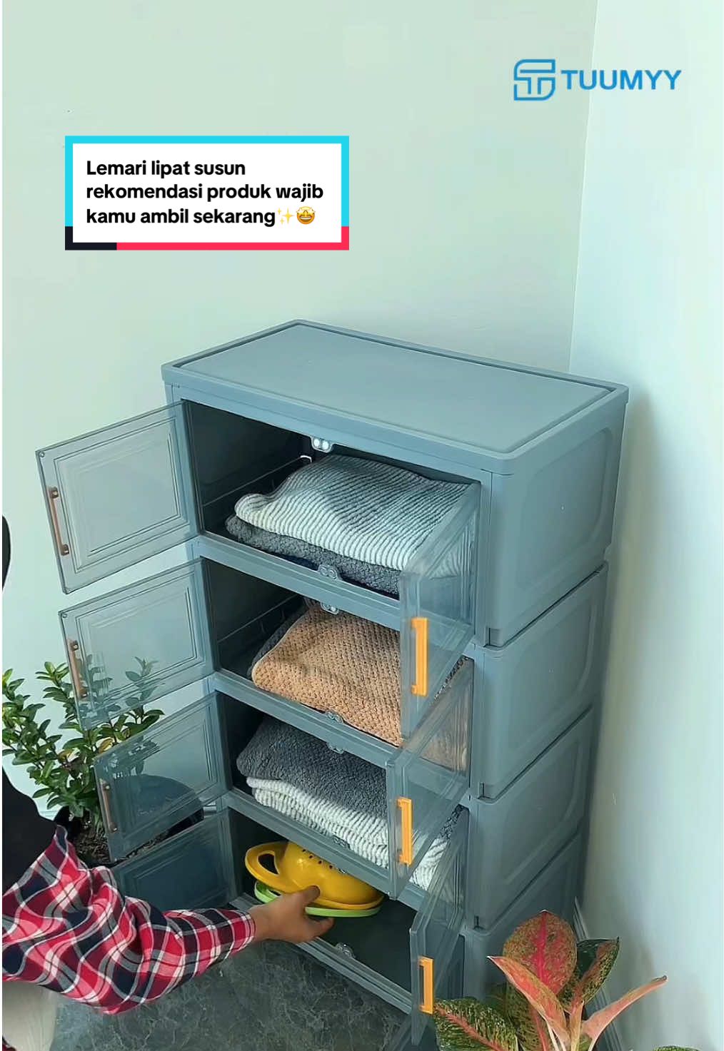 Lemari lipat susun rekomendasi produk wajib kamu ambil sekarang✨🤩#fyp#tuumyyindonesia#lemarilipatsusun#lemaripakaian#lemariplastik  