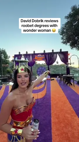 David Dobrik reviews roobet with wonder woman #wonderwoman #dc 