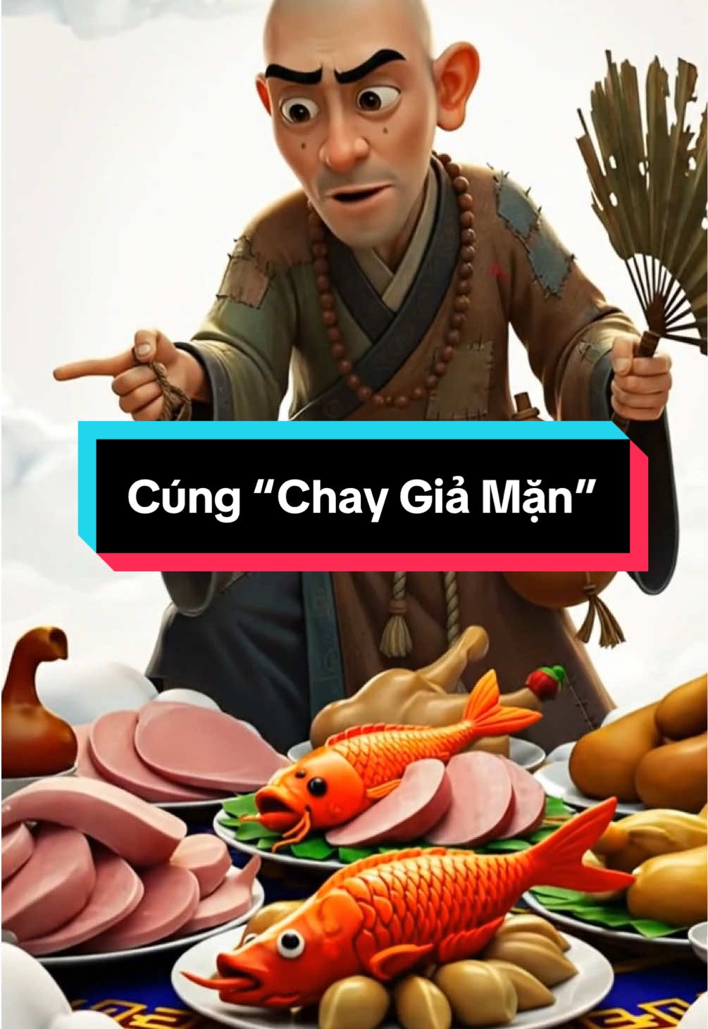 Mâm cúng chay hay “Cúng Chay Giả Mặn “ . Chay là chay , mặn là mặn . Đến cái tâm còn chưa thật lòng , sao thần phật chứng giám . #anchay #anchayniemphat #comchay #phatphapnhiemmau 