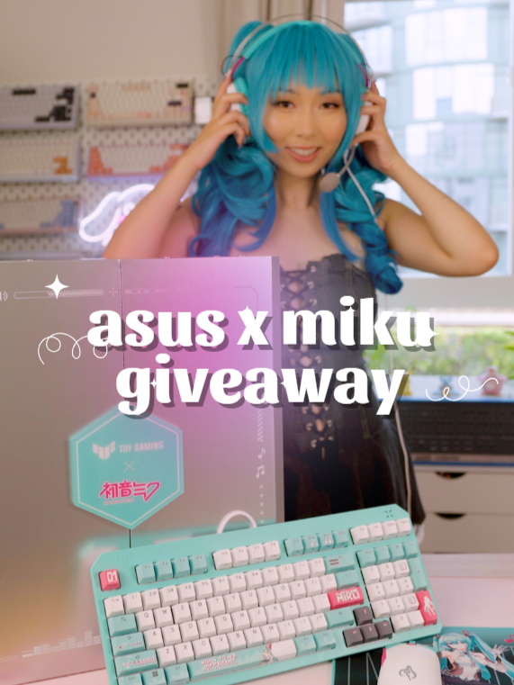 so many of you guys loved the hatsune miku peripheral set, i decided to give away my music box + the entire set! thank you @asus for sending me the kit to check out 💗 this video is not sponsored, just wanted the set to go to someone that will cherish it 🥰🥰 rules: 💙 like, comment, and follow to enter! 💙 us only  💙 result will be announced on my story & discord on 11/18/2025 at 9pm PT!  #gaming #hatsunemiku