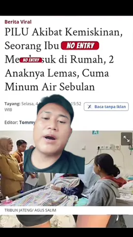 Pilu akibat kemiskinan ibu ini meninggal dan membucuk di rumah, 2anaknya lemes cuma minum air sebulan#fypforyou #fypviralシ #beritaviral 