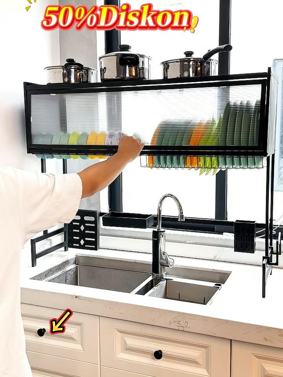 Wastafel berantakan bikin pusing? Lihat ini!#RakTempatCucip #solusidapur #dapurrapi #IdeaBaruDapur #RumahTangga #TikTokMurah #KitchenHacks #HarusPuny #BeliSekarang #reviewproduk
