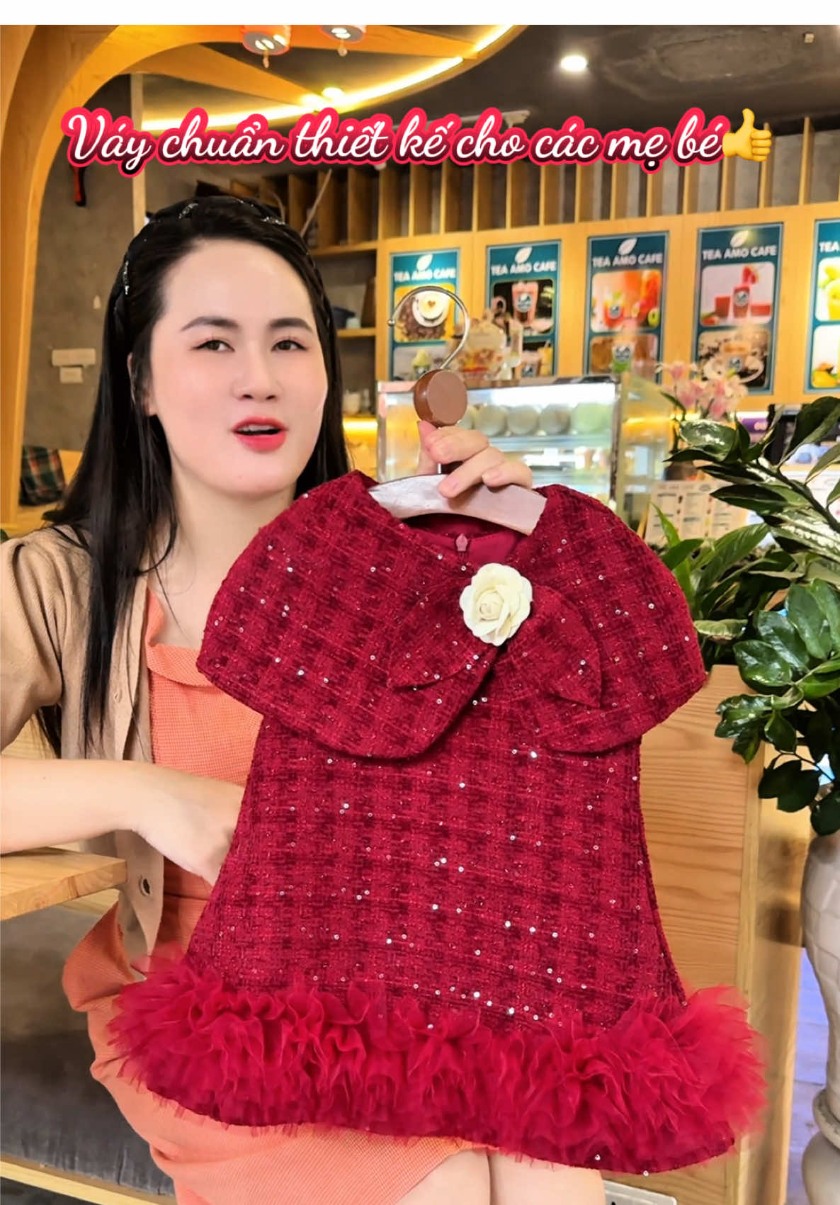 váy xinh lắm mẹ ạ mặc đi chơi đi tiệc ăn cưới tết 🧧 quá xinh luôn #thoitrangtreem #tiktokshop #tet2026 #vaybegai #vaybegaithietke 