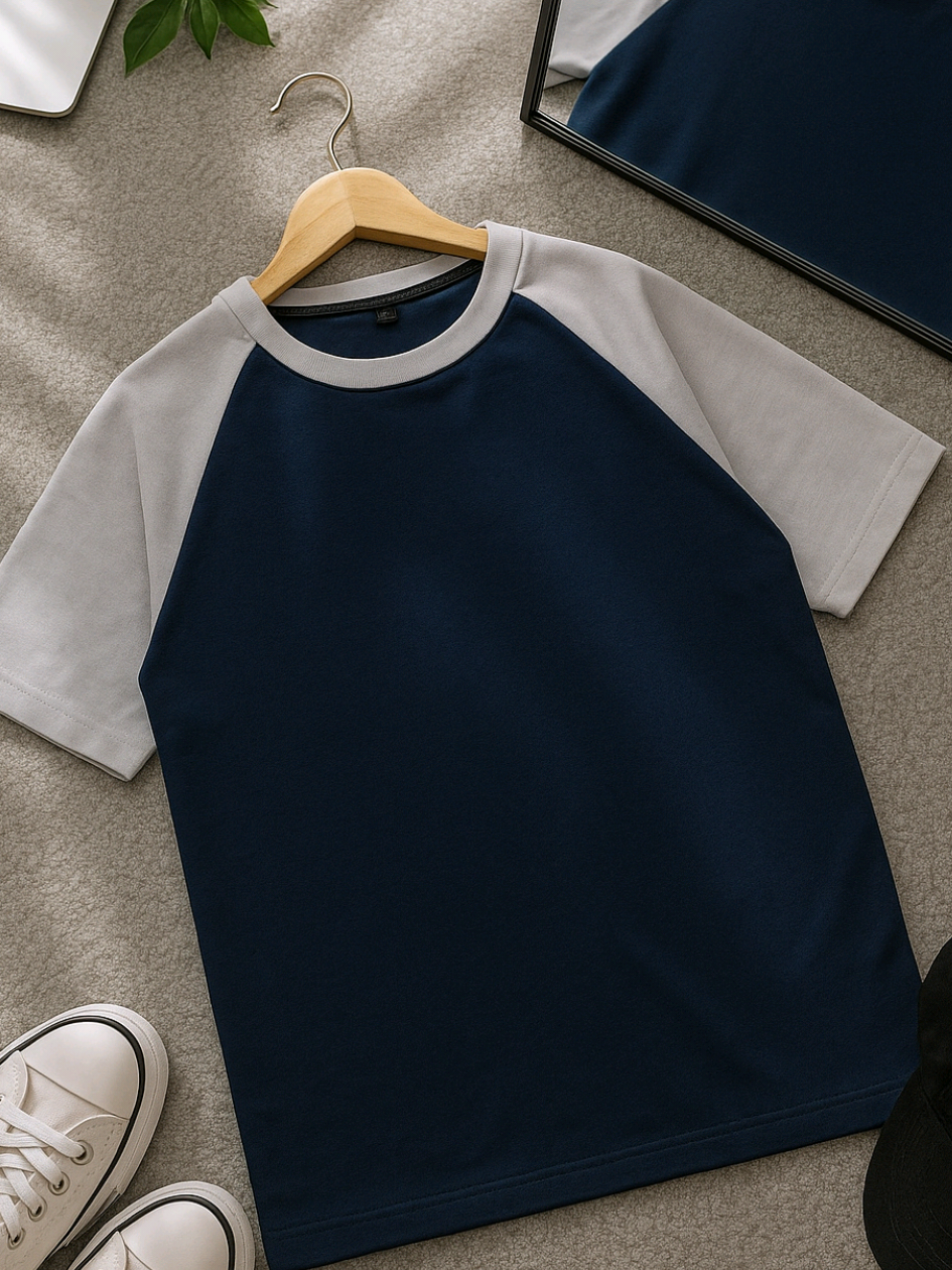 “Level up your wardrobe with this stylish navy-blue & white color-block tee—available now, don’t miss out!” premium cotton blend for all-day comfort, bold contrast raglan sleeves for modern style, true‐to‐size cut fits seamlessly, easy to pair with jeans or joggers, durable print stays sharp after washing #tiktokph #fyp #streetwearph #viral #creatorsearchinsights 