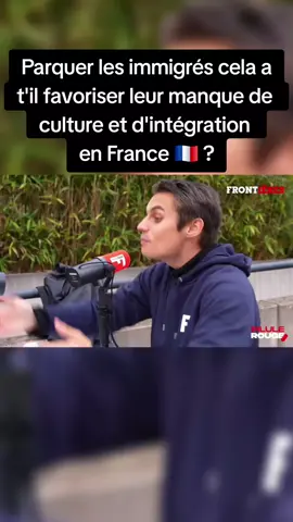 Pour ce nouveau format pilule rouge, réalisé par le journaliste Lino Delacroix du média Frontières, il est allé à Strasbourg, capitale européenne, pour converser avec les étudiants sur le sujet de la « submersion migratoire ».  Le sujet avec le jeune homme, le manque d'imprégnation de la culture française vers les immigrés. Est ce dû aux gouvernements de l'époque qui les ont parqué entre eux donc création d'un communautarisme, où qu'ils n'ont pas envie de s'intégrer mais encore qu'ils n'ont pas accès à la culture et enfin peut-être que le nombre stratosphérique de migrants qui viennent en France chaque année et depuis plus de 40 ans empêche aux instistutions et aux migrants d'avoir un cadre et un environnement pour s'intégrer ? Encore une fois un débat sympathique à voir qui est fait dans le calme et le respect encore merci à Frontières et aux étudiants de Stasbourg de montrer que dialoguer c'est possible même avec des avis divergents #debat #frontieres #france 