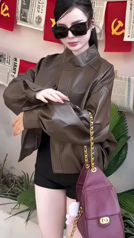 Áo Khoác Da Trơn Dài Tay Mix Cúc Chun Gấu Đứng Fom Trẻ Trung #aokhoacda #aodanu #thoitrangnu #xuhuong 