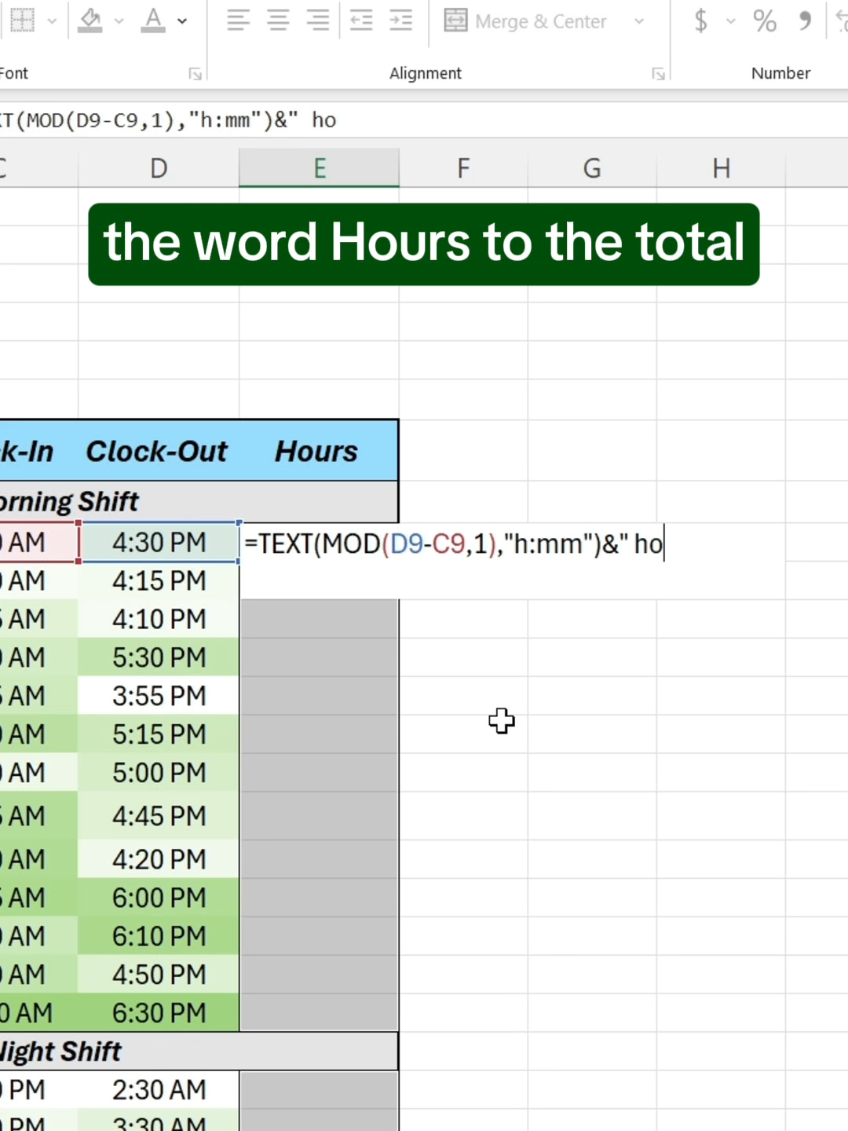 How to calculate working hours in Excel! #excel #spreadsheet #scribe 