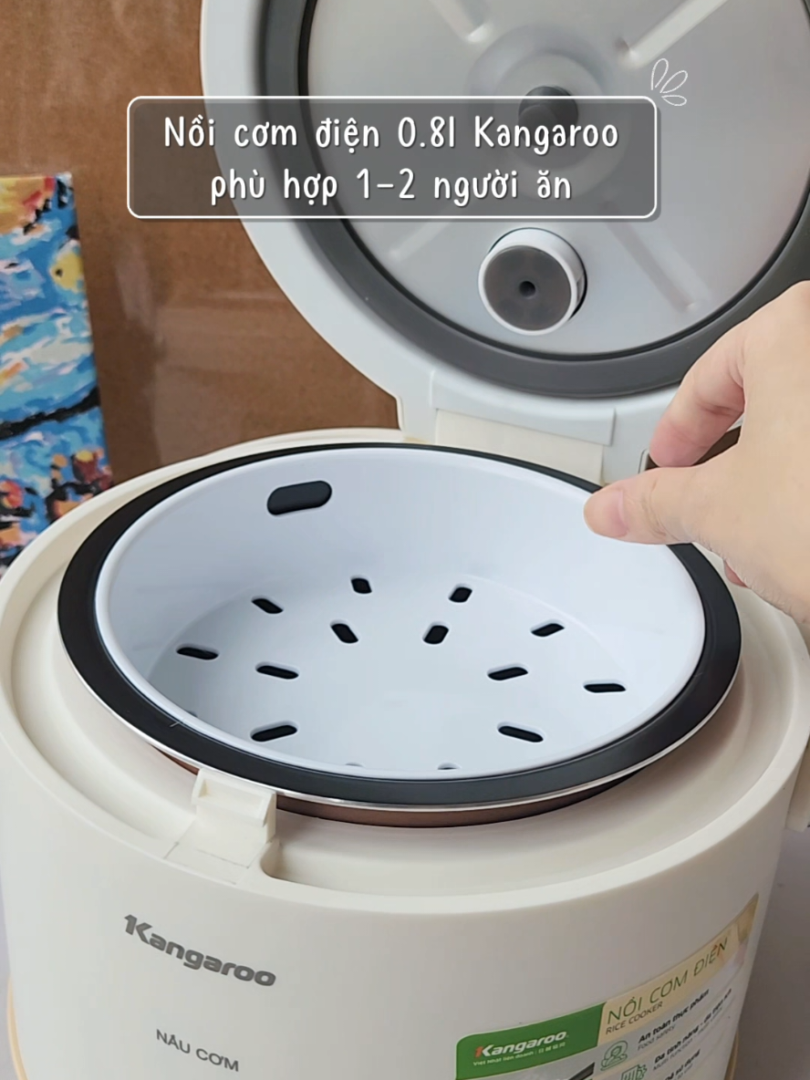 Nồi cơm điện mini 0.8 lit Kangaroo phù hợp 1-2 người sử dụng #noicomdienkangaroo #noicomdienmini #noicomdiendanang #noicommini 