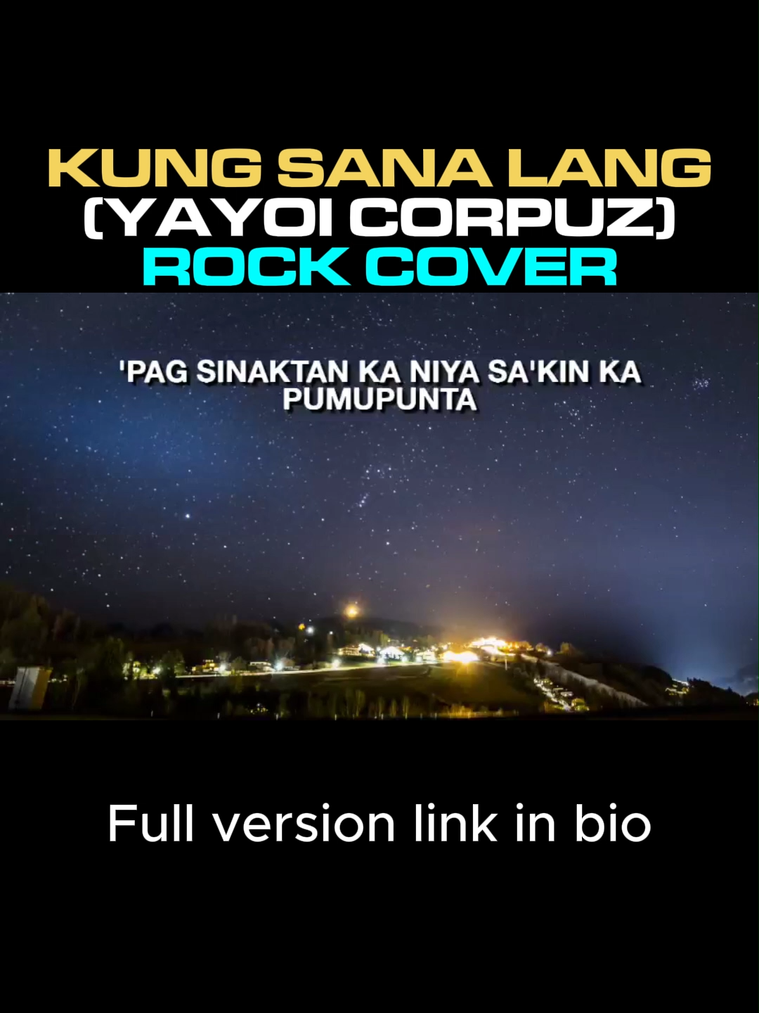 Part 30 Kung Sana Lang (Yayoi Corpuz) Rock Cover. Full version on YouTube channel. Link in bio  #rockcover #Kungsanalang #rockcover #yayoicorpuz #opmgoesrock #yourocknation