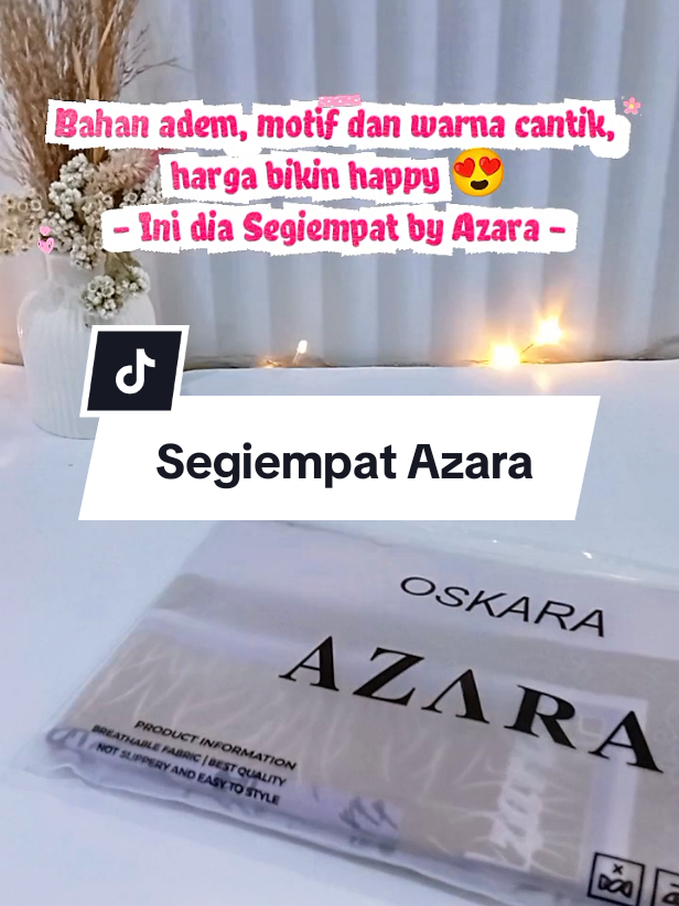 Hijab adem, gampang dibentuk, dan banyak pilihan motifnya cantik-cantik 🤩 #segiempatazara #hijabazara #segiempat #hijabazaramotif #segiempatazaramotif 