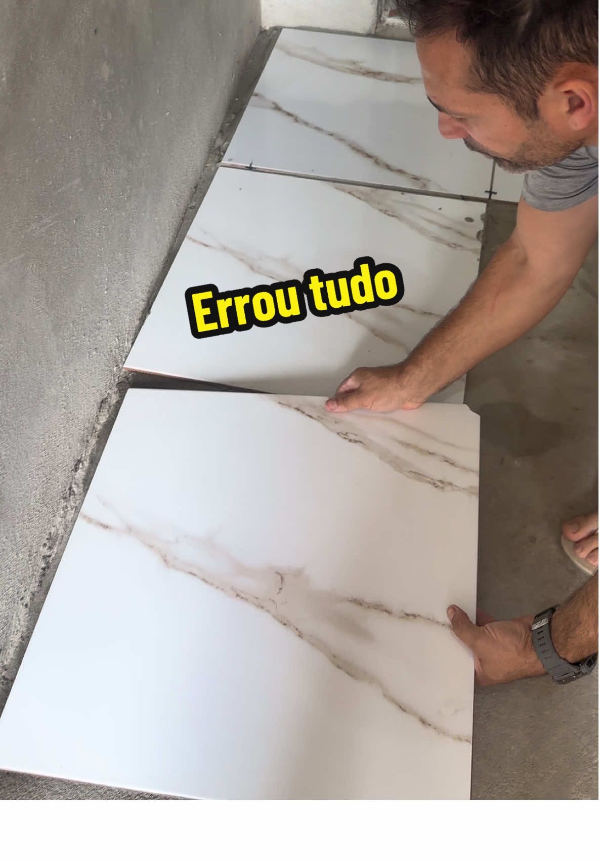 Fez a paginação do piso errada #dicas #construção #piso 