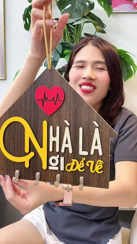 Bảng Gỗ Treo Móc Khóa Trang Trí #nhalanoideve #kimthach 