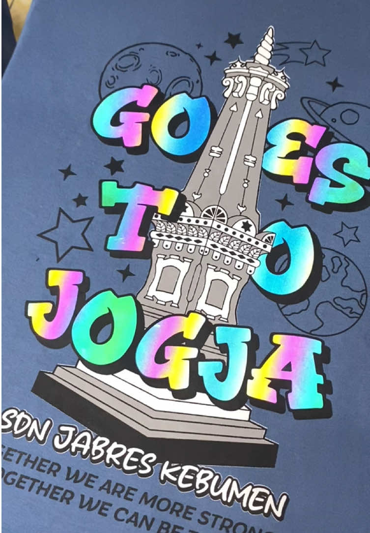 Kaos study Tour  Sablon menyala  reflektif Rainbow  Bahan Cotton Combed 24s  #sablonkaos #kebumen #jogja #kaosmenyala 