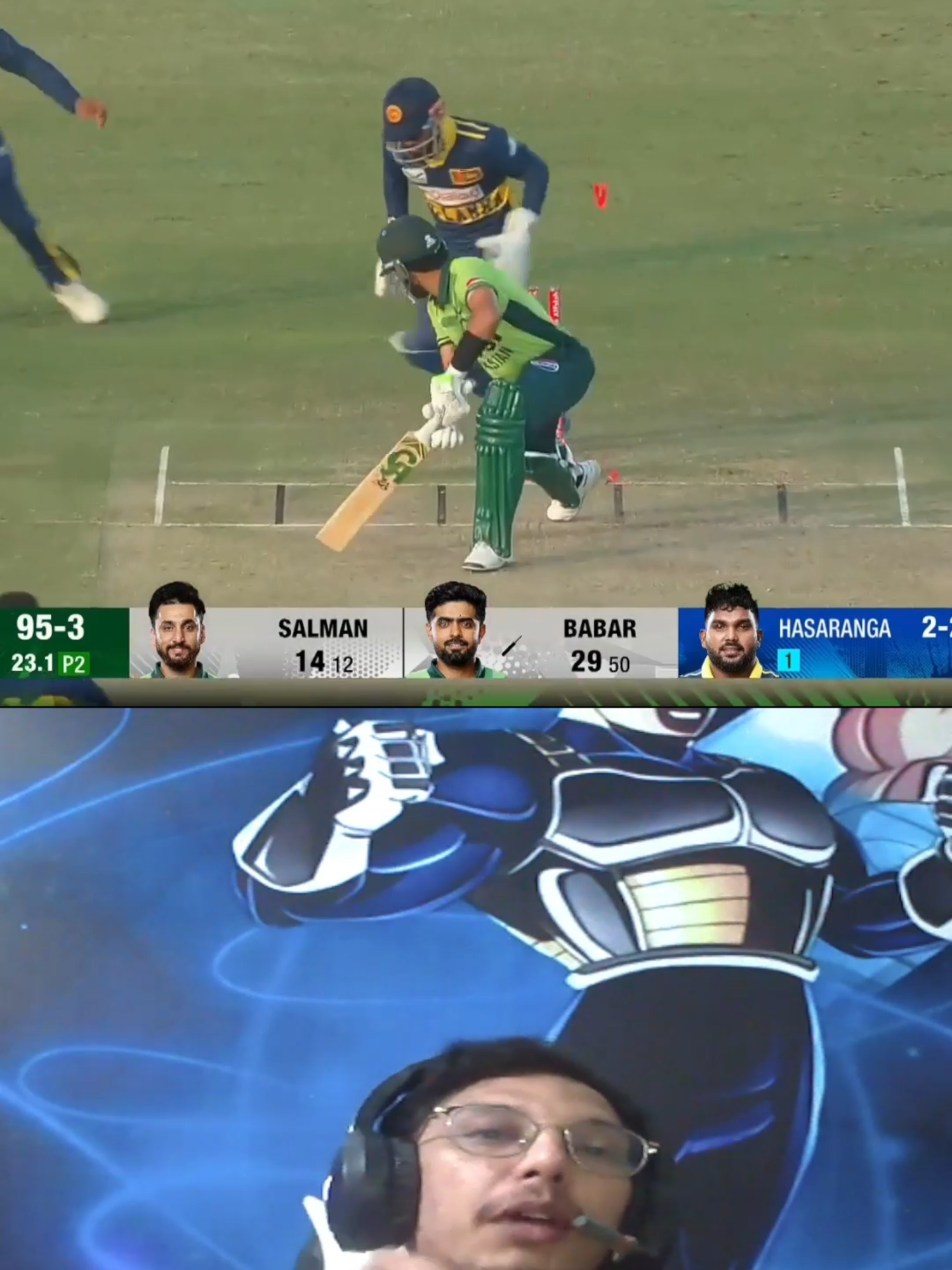 Babar Azam Clean Bowled  Pakistan Team  In Pressure #livereaction #reaction #cricket #cricketvideo #viral_video #pakvssl #babarazam