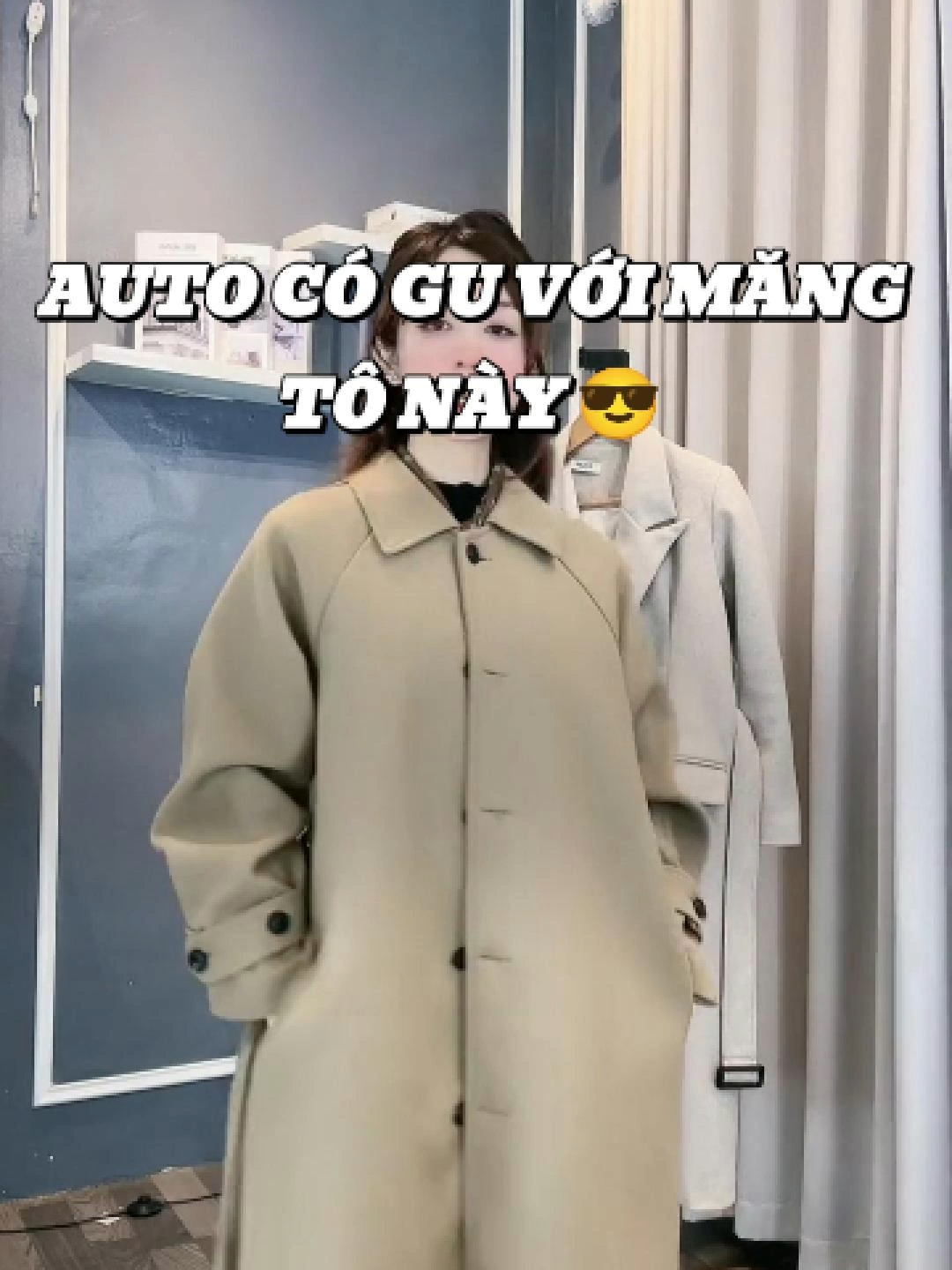 Dạ ép cao cấp – lót lụa mềm mịn 🌸 Thiết kế dáng dài, tôn dáng, sang trọng và cực dễ phối đồ!#AoMangto #MangtoDai #OutfitDep #ThoiTrangNu #OOTDVietnam #CoatSeason #FashionHan#fyppppppppppppppppppppppp #live #fyp