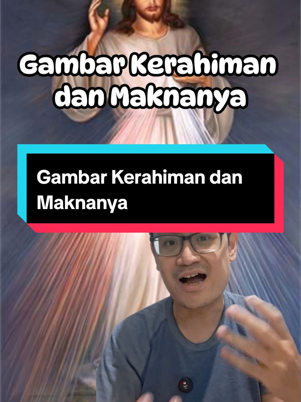 Gambar ini jadi sarana berdoaku, terutama ketika doa Koronka dan doa Kerahiman. Kalian punya gambar ini di rumah? 😁 #katolik #kerahiman #faustina #omk 