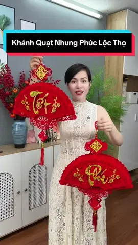 [Tặng Móc Treo] Khánh Quạt Nhung Phúc Lộc Thọ Tết Chất Liệu Nỉ Nhung 3D Tặng Kèm Móc Dán Hàng Size To(78x45). Khánh Nhung Treo Tết Decor Siêu Đẹp.Phụ Kiện Trang Trí Tết  #trangtritet #tetnam2026 #khanhquat2026 #cindythuytichcuc