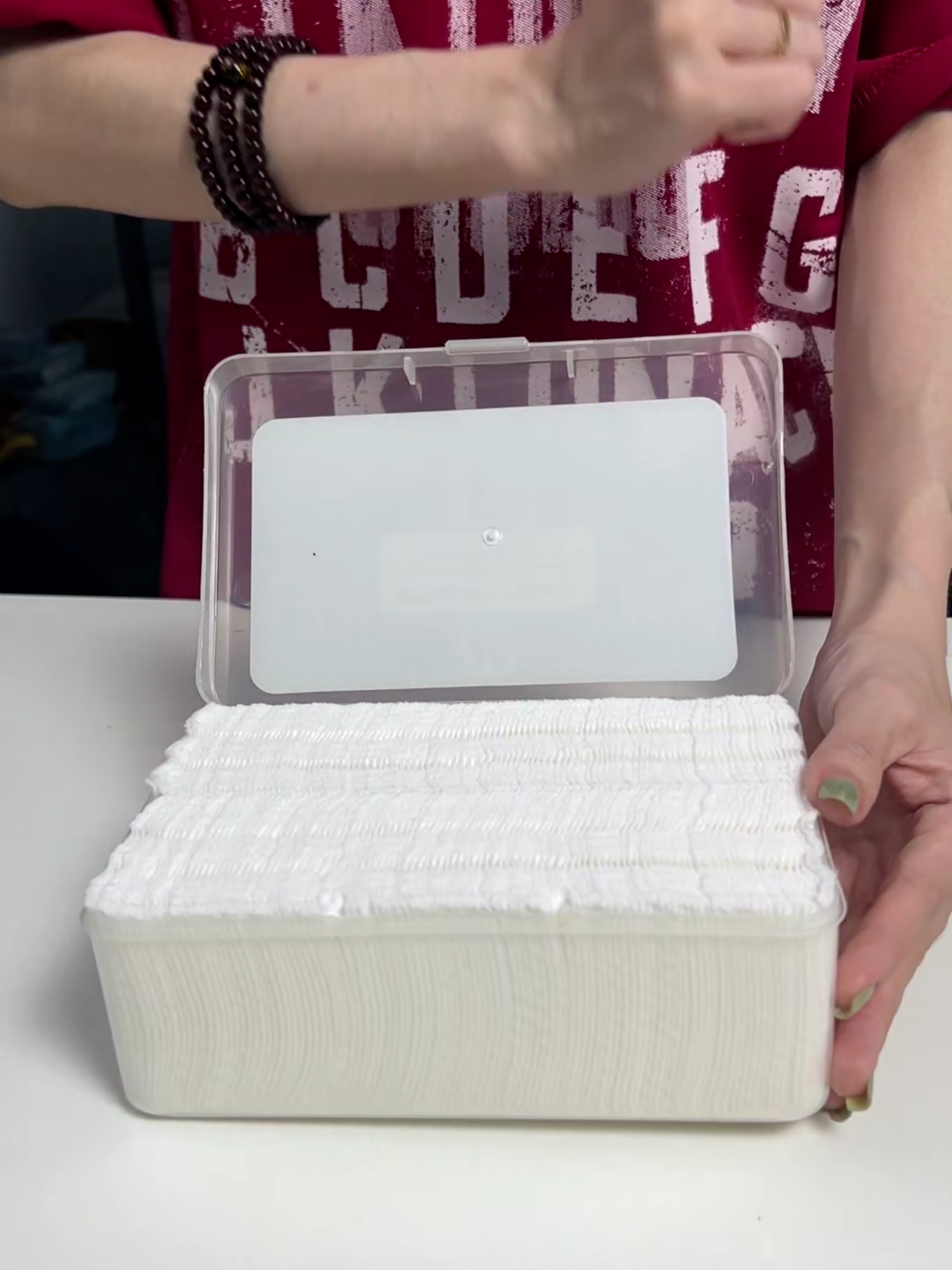 Hộp 220 Miếng Bông Tẩy Trang Hạt Massage Không Xơ Rách #shopmay #shopmay77 #bongtaytrang